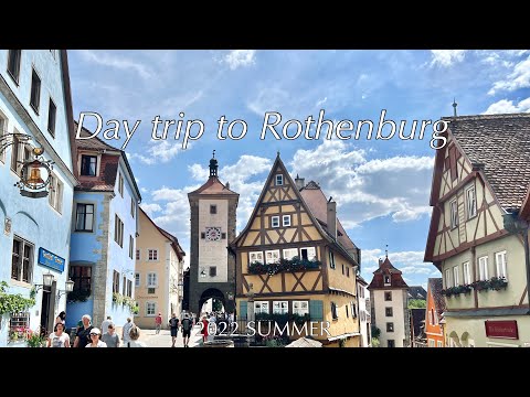 Eng [trip vlog] Day trip Rothenburg ob der Tauber 🚙｜ Vacations  ｜Castle walls｜Middle Ages