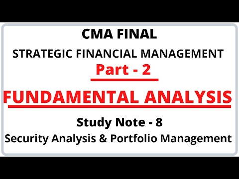 Fundamental Analysis | Security Analysis | Strategic and Financial Management | Sfm | CMA Final |