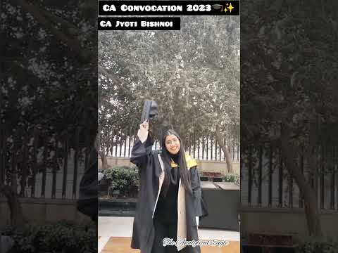 CA Convocation 🎓| CA Jyoti Bishnoi 🎓👏| #CAMotivation