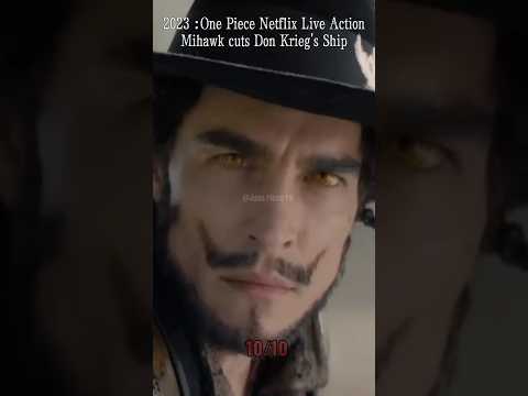 Mihawk Live Action vs Mihawk Anime : Cutting Don Krieg's Ship Scene