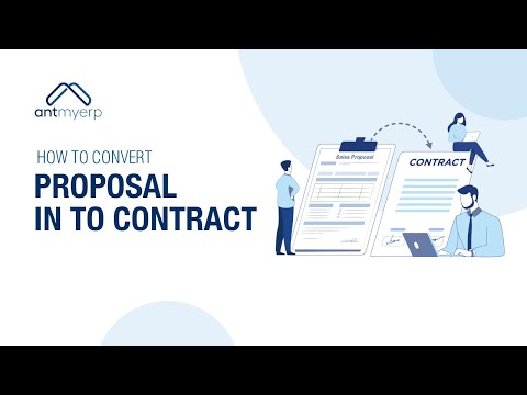 How to convert Proposal in to Contract in CRM Sales- English| AntMyERP