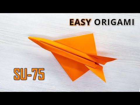 Fold SU-75 Stealth Fighter - Easy Origami Tutorial