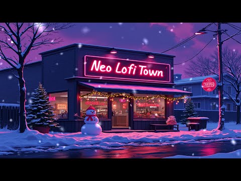 Cozy Christmas Coffee Shop Vibes ☕🎅❄️ – Lofi Hip Hop Beats with Relaxing Snowfall 🎄🌨️✨