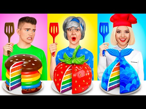 Me vs Grandma Cooking Challenge | Cake Decorating Awesome Kitchen Hacks by YUMMY JELLY