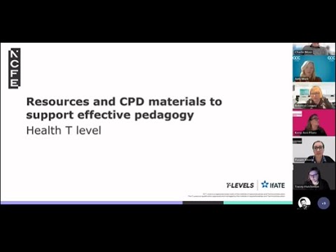 Health T level Resources and CPD materials to support effective pedagogy