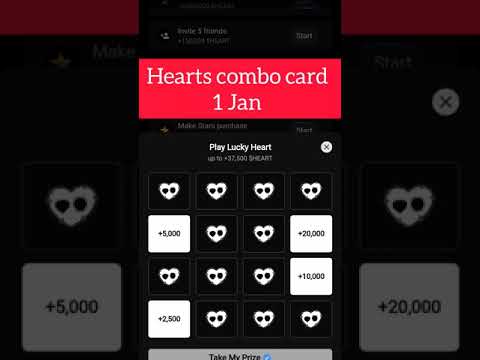 HEARTS 1 JANUARY COMBO CARD