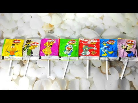 Learn Rainbow Colour with Lollipop Cartoon | Doremon Lollipop | Tom and Jerry | Ben 10 | Chota Bheem