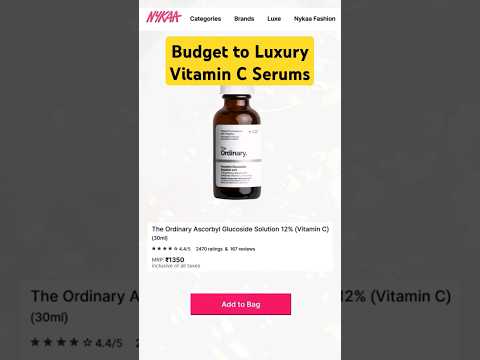 Budget to Luxury Vitamin C Serums! #vitaminc #serums #shorts #drniveditadadu