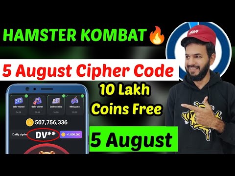 Hamster kombat 5 august cipher code | Hamster kombat cipher code daily today