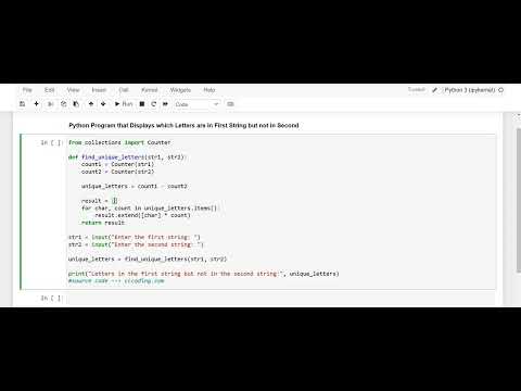 Day 80: Python Program that Displays which Letters are in First String but not in Second