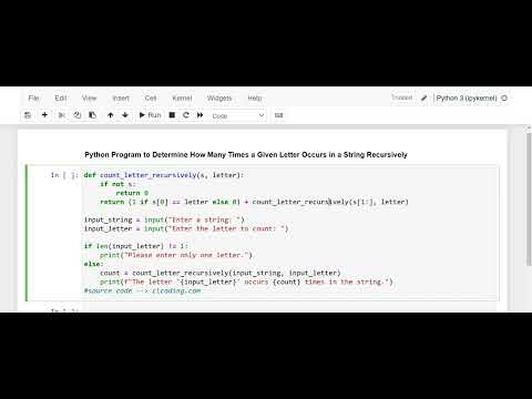 Day 70: Python Program to Determine How Many Times a Given Letter Occurs in a String Recursively