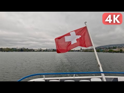 Boat Cruise Trip on Lake Zürich, Switzerland🇨🇭 [4K/60]