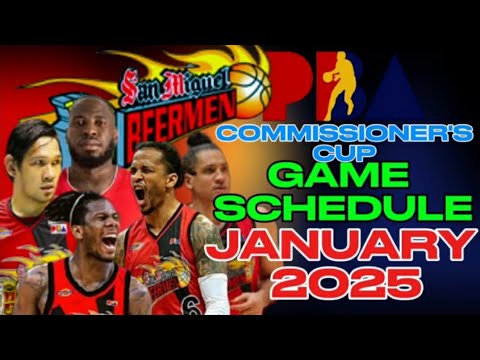 SAN MIGUEL BEERMEN GAME SCHEDULE THIS JANUARY 2025 | PBA COMMISSIONER'S CUP 2024-2025