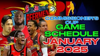 SAN MIGUEL BEERMEN GAME SCHEDULE THIS JANUARY 2025 | PBA COMMISSIONER'S CUP 2024-2025