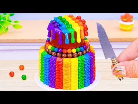 Amazing Chocolate Cake | Satisfying Miniature Rainbow Chocolate Cake Decorating by Lotus Cakes