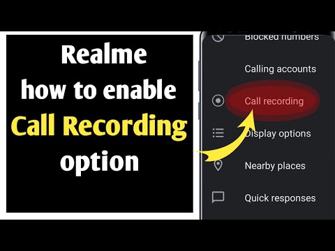 Realme call Recording option not showing problem solve | enable call Recording in Realme