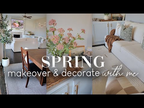 SPRING DECORATE WITH ME | LIVING AND DINING ROOM MAKEOVER P1| SPRING DECORATING IDEAS 2024