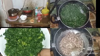 सरसों + मैथी का साग बिलकुल देशी स्टाइल में #sarsonkasaag#maithikasaag#cooking#foodrecipe