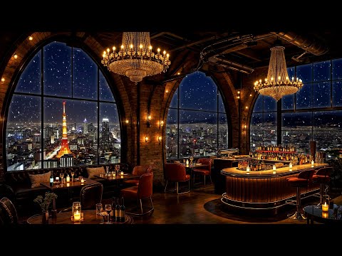 Smooth Saxophone Night Jazz in Cozy Bar Ambience ~ Relaxing Background Jazz Music for Study, Sleep