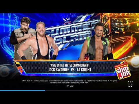 WWE 2K24 JACK SWAGGER VS. LA KNIGHT FOR THE WWE UNITED STATES CHAMPIONSHIP BELT!