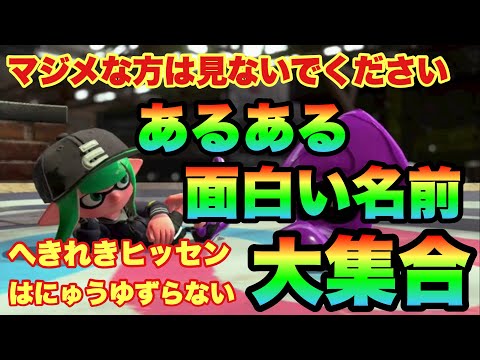 【スプラトゥーン2】ガチ勢必見　面白い名前紹介　ヒッセンが面白いのか...