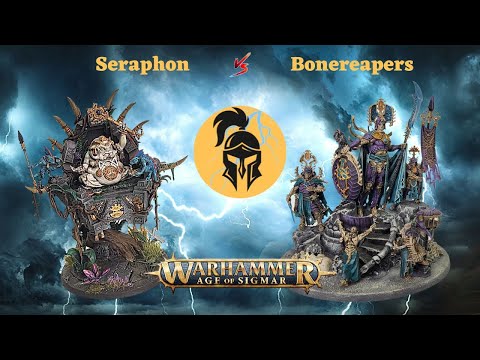 Age of Sigmar Battle Report: New Seraphon vs NEW Ossiarch Bonereapers REMATCH!