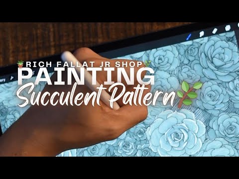 Painting a Succulent Pattern Design