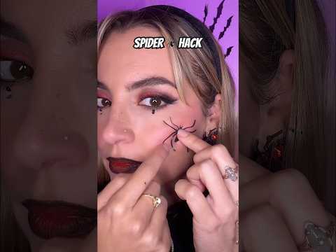 easy spider 🕷️ hack for halloween   #Halloween #makeup