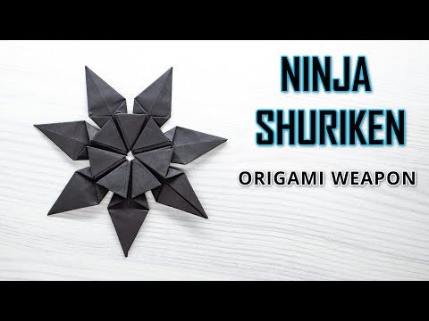 How to make a NINJA SHURIKEN - Simple origami Weapon