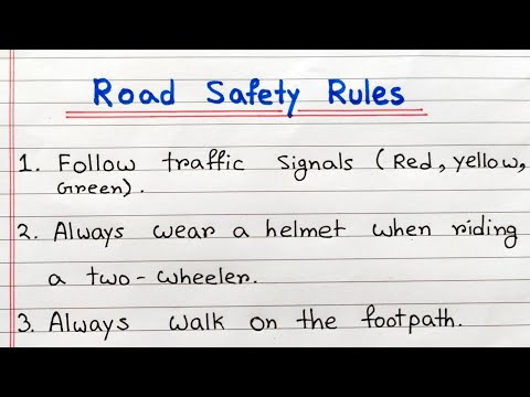 Road safety rules easy idea | How to know road safety rules in English|10 lines about traffic rules