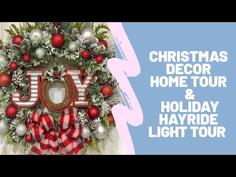 Christmas Decorations & Holiday Hayride Light Tour | Vlogmas 2019