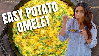 Easy "FLUFFY" Potato Omelet! You'll make this omelette on repeat!