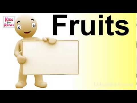 Fruit Names Easy Learning for Kids with Top Cartoon Characters