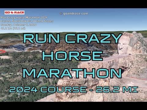 Run Crazy Horse Marathon 2024: fly over the marathon course!