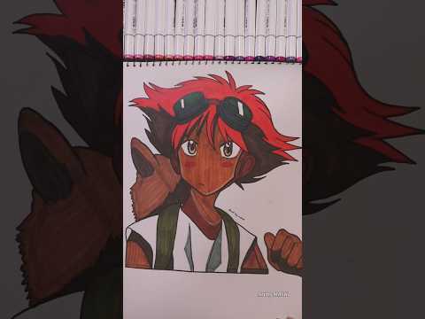 Edward wong drawing in 35 sec! #anime #shorts #artbymask