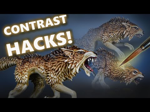 Contrast Hacks! Fenrisian Wolves for Warhammer 40,000 | How to Paint | Wolf Fur Tutorial