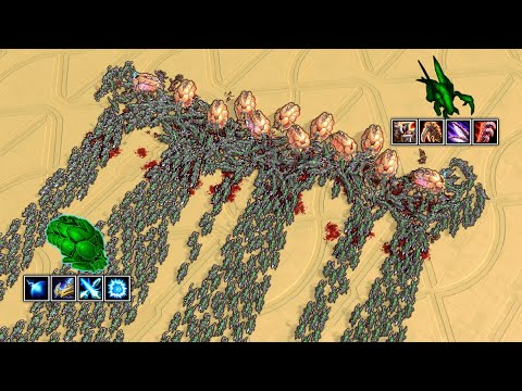 Can just 12 Reavers take on 800 Zerglings?【Daily StarCraft Brawl】