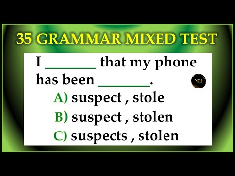 35 Grammar Tenses Quiz | Verbs in English Grammar | English Practice Test | No.1 Quality English