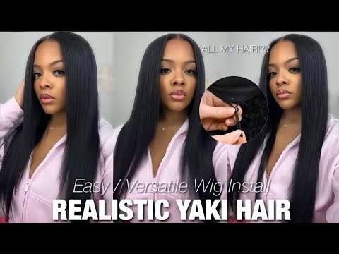 *Every Head Size Fit!* 🔥 UPGRADED The Most Natural YAKI Drawstring Wig Install~ FT.Nadula Hair