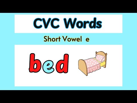 CVC Words | Letter e | Consonant Vowel Consonant | Phonics Song | Skilled Sprout