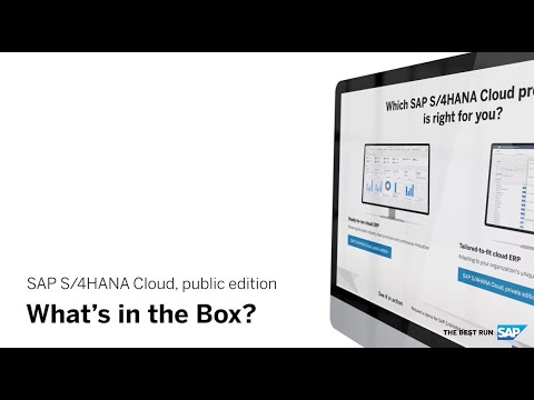 SAP S 4HANA Cloud, public edition - introduction