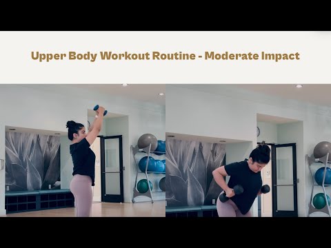 Upper Body Workout Routine with Dumbbell - Moderate Impact | 15 mins