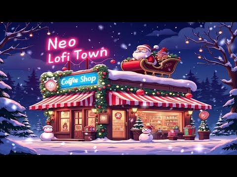 Enchanting Christmas Coffee Shop ☕🎄❄️ – Lofi Hip Hop Beats with Peaceful Snowy Ambience 🌨️✨🎶