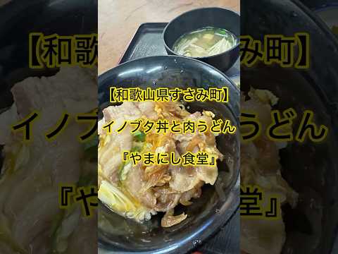 【和歌山県すさみ町】イノブタ丼と肉うどん『やまにし食堂』