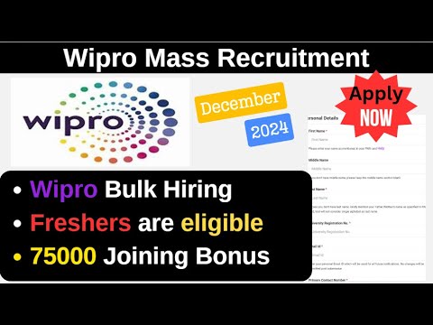 Wipro Recruitment Drive 2024 | Huge Job Openings for All