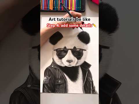 Art tutorials be like: ✏️ #shorts #drawing #panda #art #tutorial