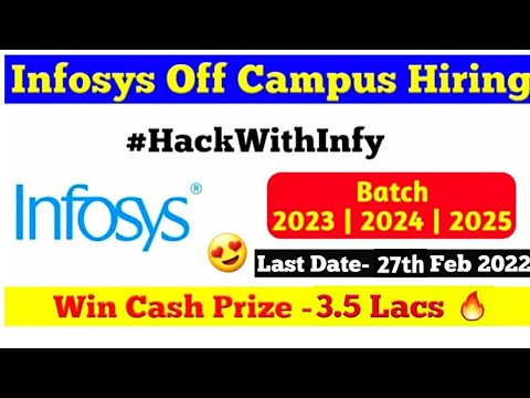 Infosys is hiring 2023,2024,2025 Graduates || HackwithInfy Step by Step Registration ||Chandan Patel