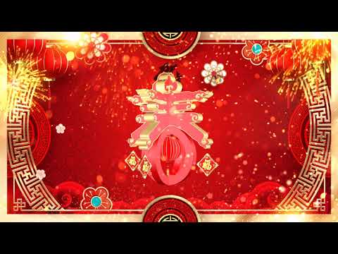 2021牛年新年视频背景, chinese new year background video LOOP