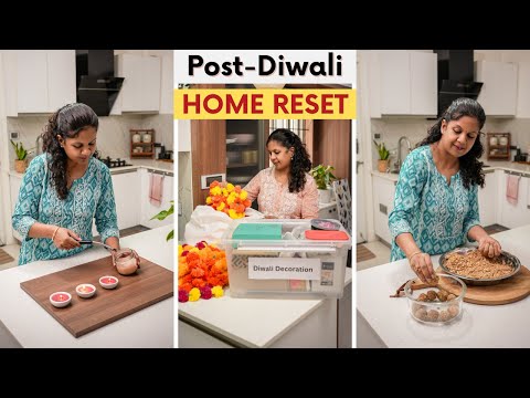 Post Diwali Home Reset | Storage Hacks for Diwali Decorations, DIY Candle-Making & Healthy Snack