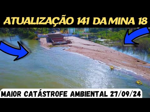 Atualização 141 da mina 18 da Braskem no Mutange | Maceió | Alagoas Brasil | visto de cima em 4K